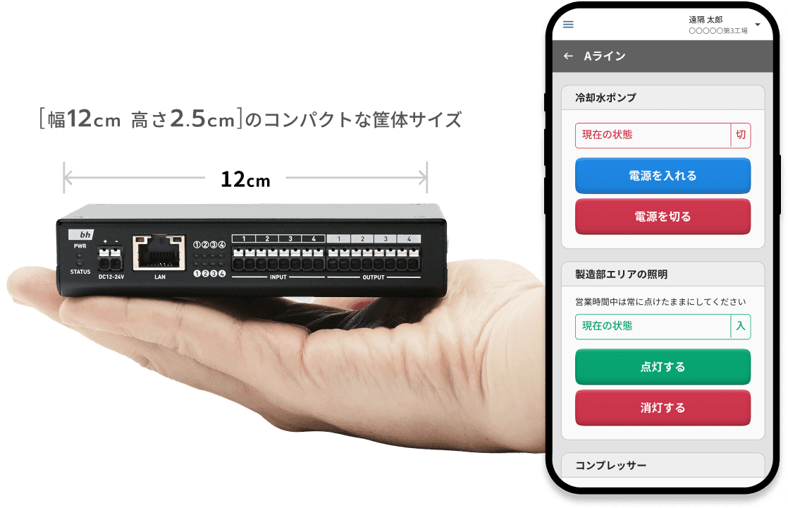 [幅120cm 高さ2.5cm]のコンパクトな筐体サイズ