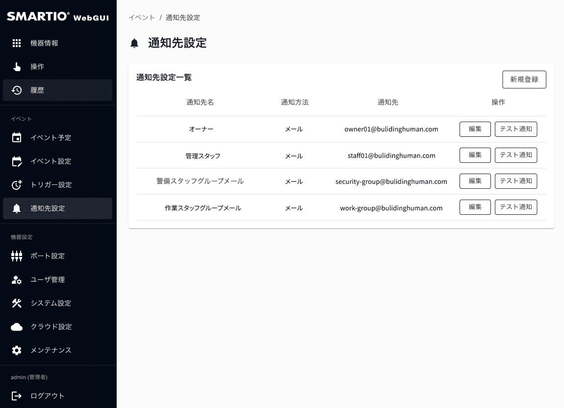 SMARTIO(スマーティオ)管理画面