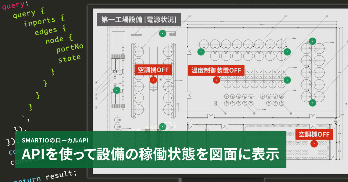 接点監視をして設備の稼働状態をAPIで図面に表示 | 遠隔接点制御装置
